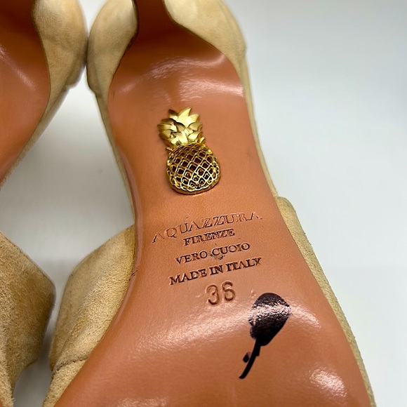 Aquazzura Firenze Beautiful Tan Suede Stiletto Heel Shoes *Sz 36/US Sz 6* 🔥🔥 - Picture 7 of 7